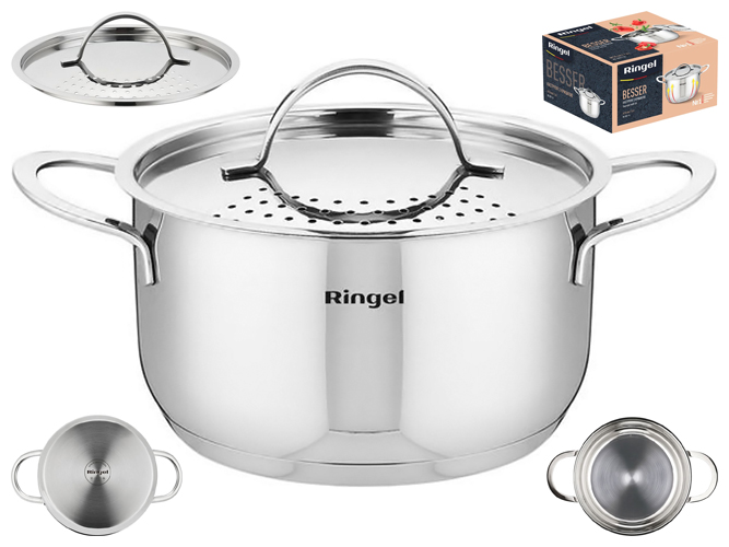 Каструля Ringel Besser, 24см, 5,5л, з кришкою нерж., 6900068696457