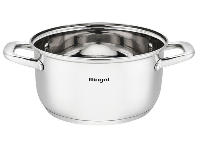 Кастрюля из нержавеющей стали с крышкой Ringel Grey Line, 1,6л, 16см