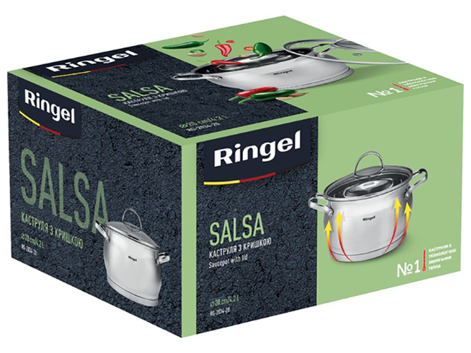 Каструля з кришкою Ringel Salsa, 20см, 4,2л, 6900069909396