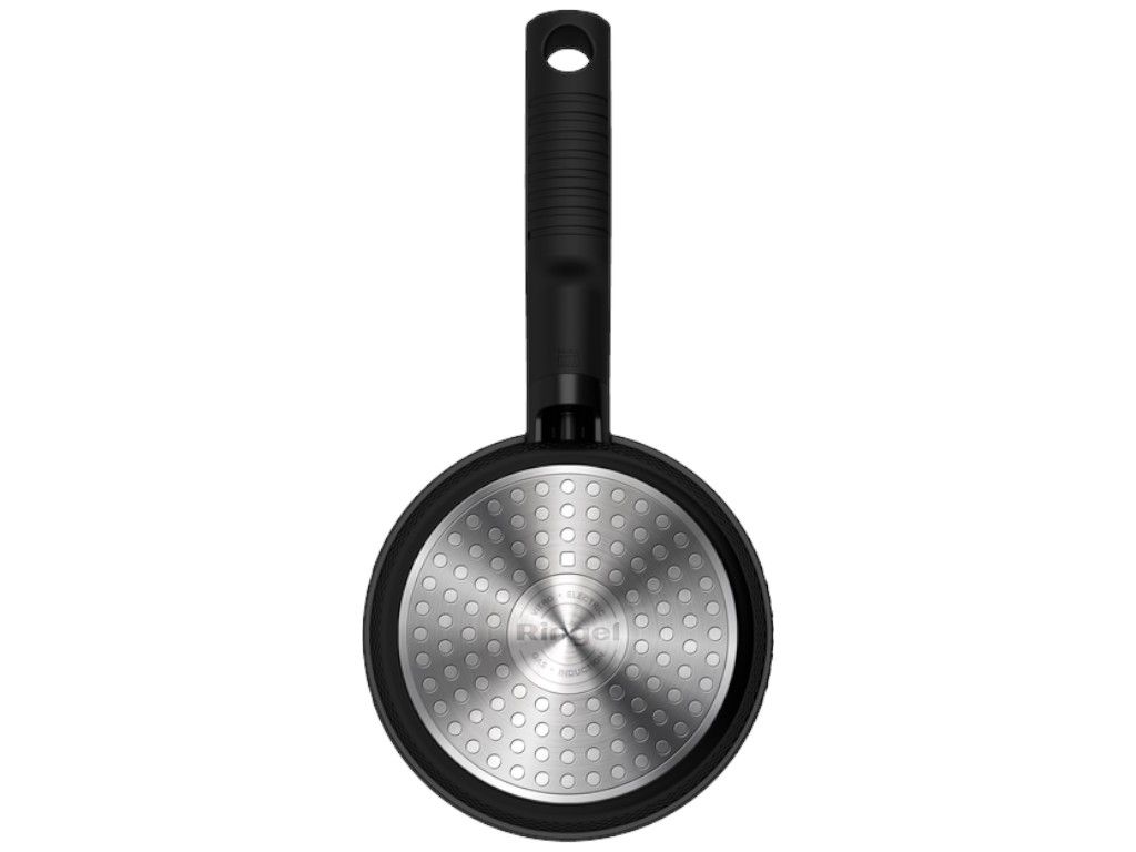 Сотейник Ringel Grey Line, с крышкой, съемная ручка, алюминий, 1,4л, 16см, цвет черный