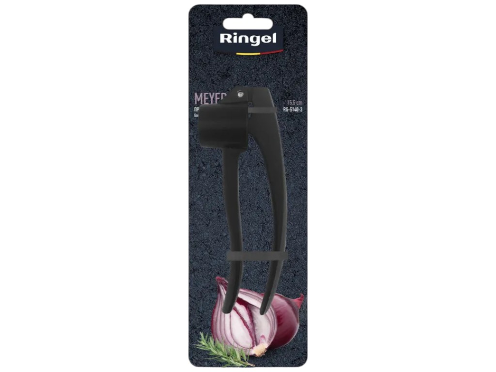 Пресс для чеснока Ringel Meyer, алюминий, 15,5см, цвет черный