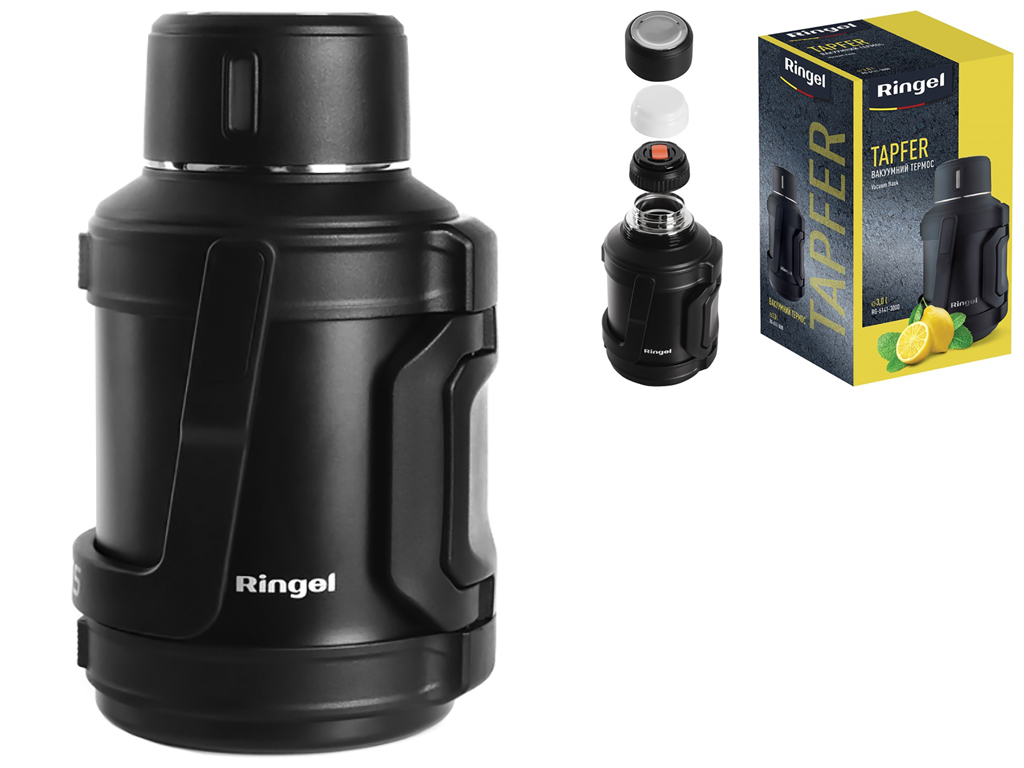 Термос Ringel Tapfer, 3л, чорний, 6900069680004