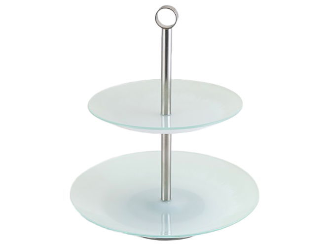 Блюдо Viva Silver Base, 2-ярус., 25/20см, 6900068706446
