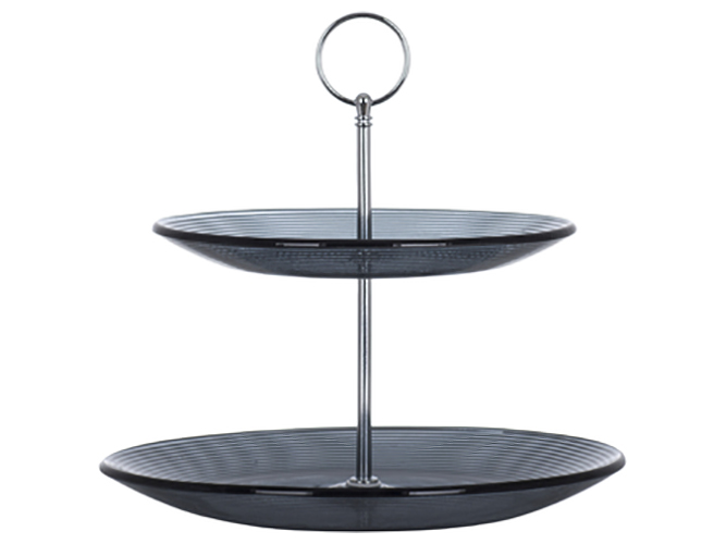 Блюдо Viva Monaco Black, 2-х ярус., 25/20см, 6900064140541