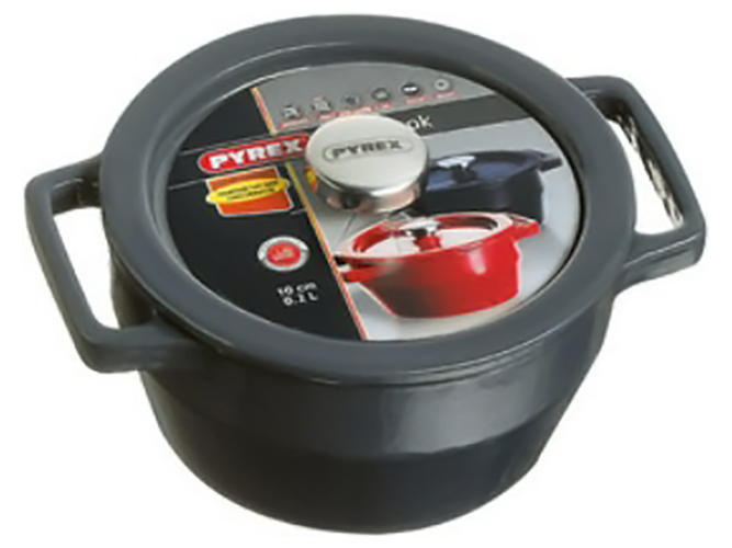 Кастрюля чугунная Pyrex Slow Cook grey, 6,3л, 2063551400017