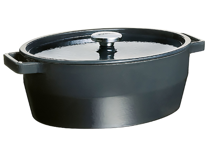 Кастрюля чугунная овальная Pyrex Slow Cook grey, 5,8л, 3426470266833