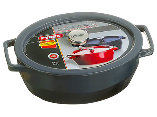 Кастрюля чугунная овальная Pyrex Slow Cook grey, 5,8л, 3426470266833