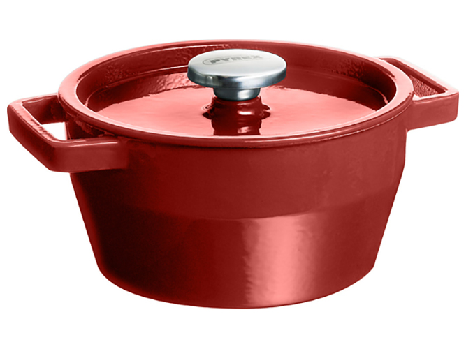 Кастрюля чугунная круглая Pyrex Slow Cook red, 2,2л, 2059549620017