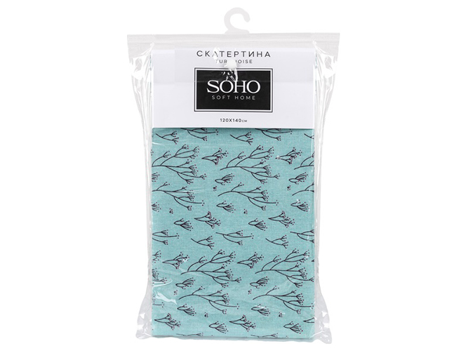 Скатертина Soho Turquoise, 120x140см, 200G/М2, 6900068143623