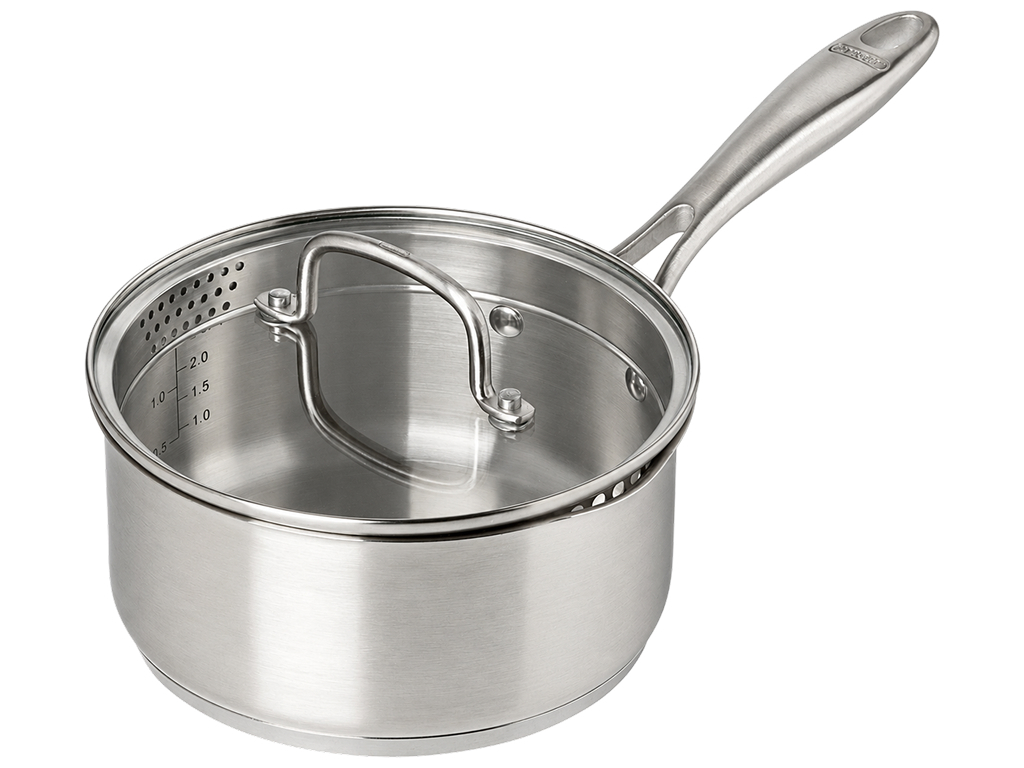 Ковш Pyrex Infinity, з нержавіючої сталі, з кришкою, 18 см, 1,5 л