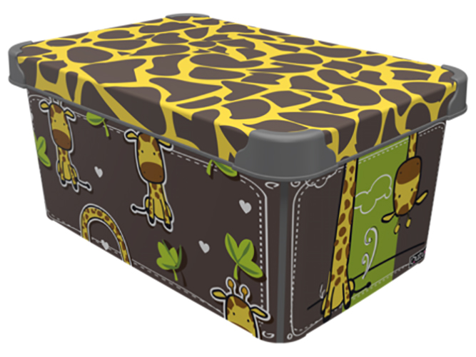 Контейнер для хранения с крышкой Qutu Style Box Giraffe, 10л