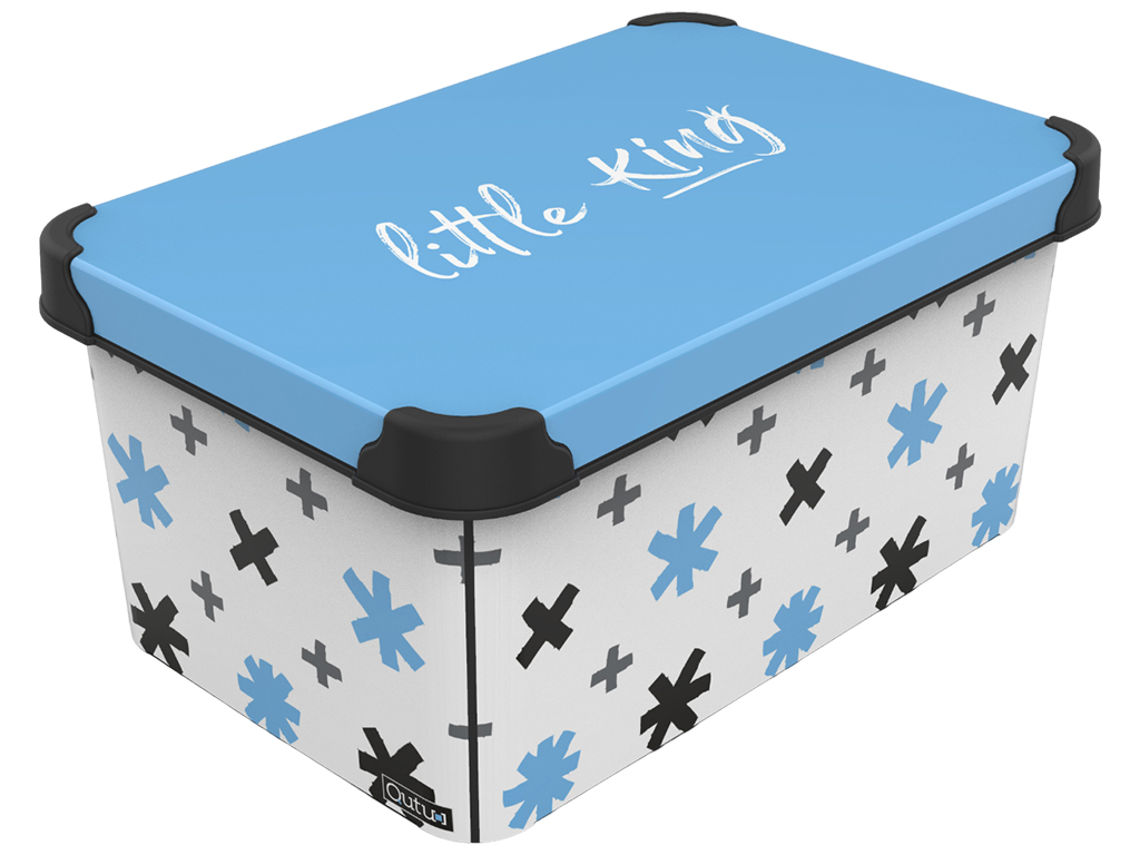 Коробка для хранения с крышкой Qutu Style Box Littleking, 10л