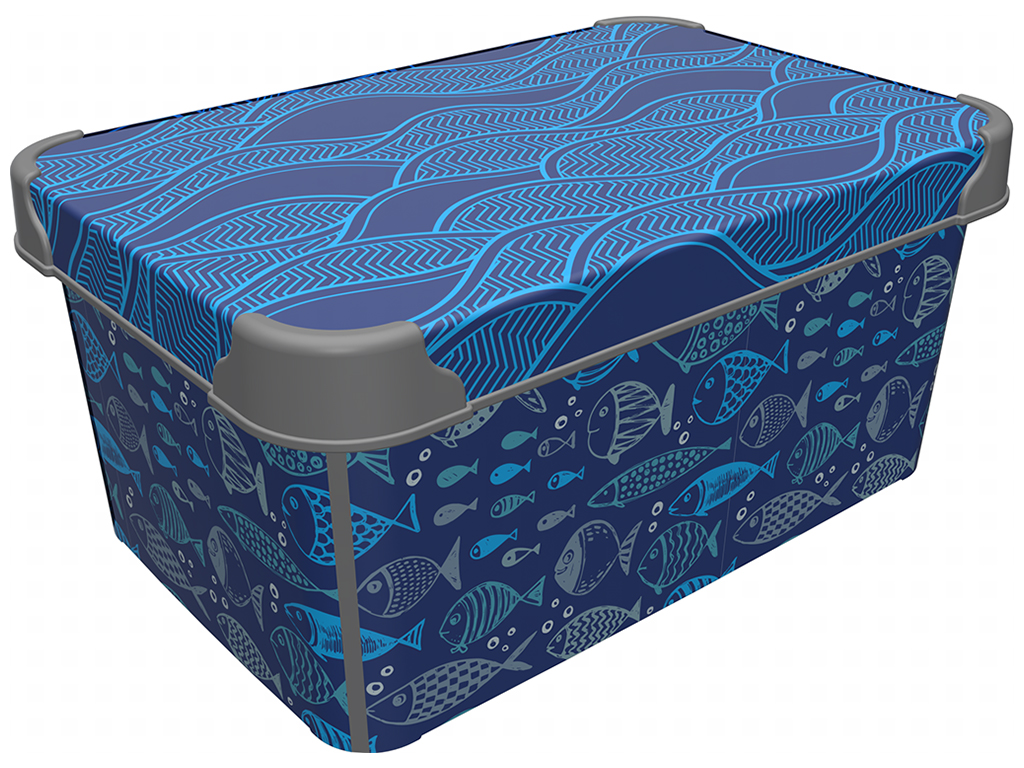 Контейнер Qutu Style Box Ocean Life, с крышкой, 5л, 8690068355352