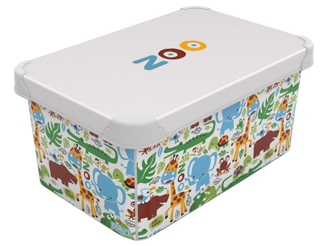 Контейнер з кришкою Qutu Style Box Zoo, 10л, 8690068355314
