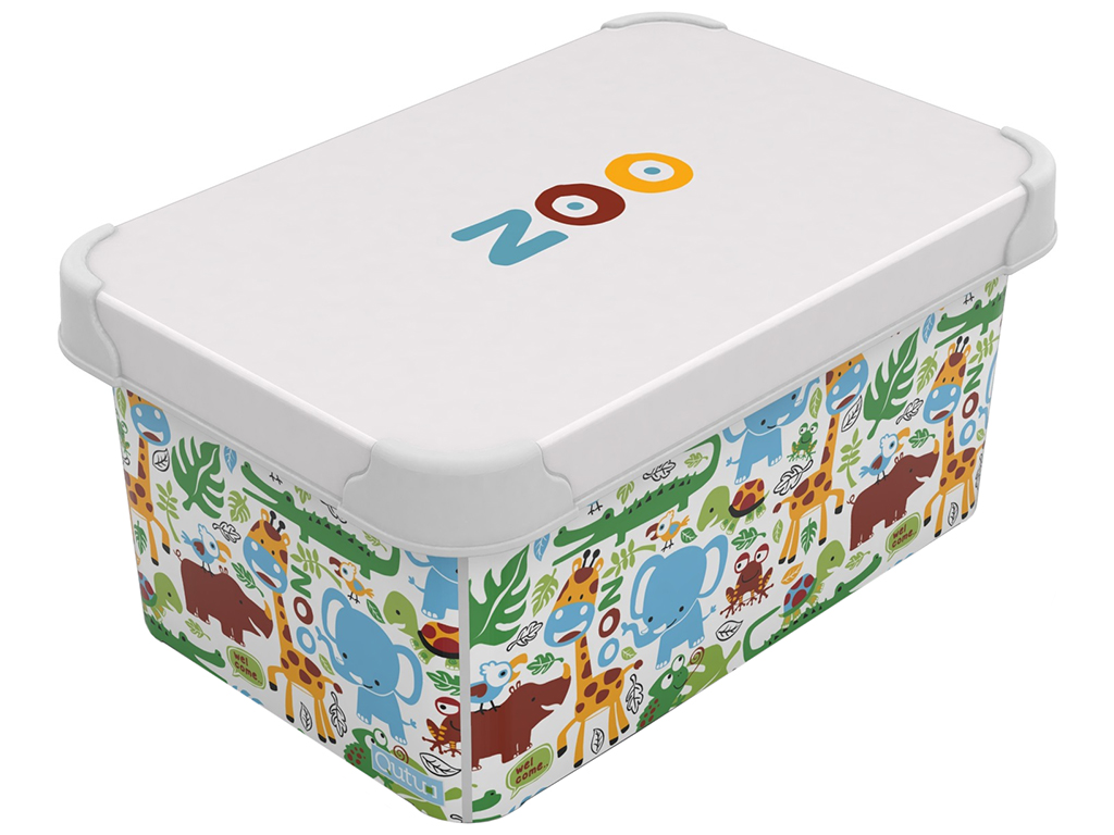 Контейнер Qutu Style Box Zoo, з кришкою, 5л, 8690068355291