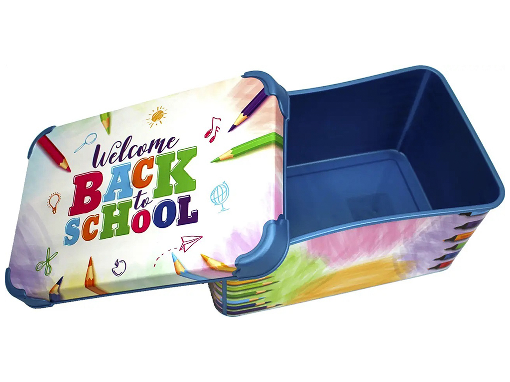 Контейнер Qutu STYLE BOX Back To School, з кришкою, 10л, 8690069070919