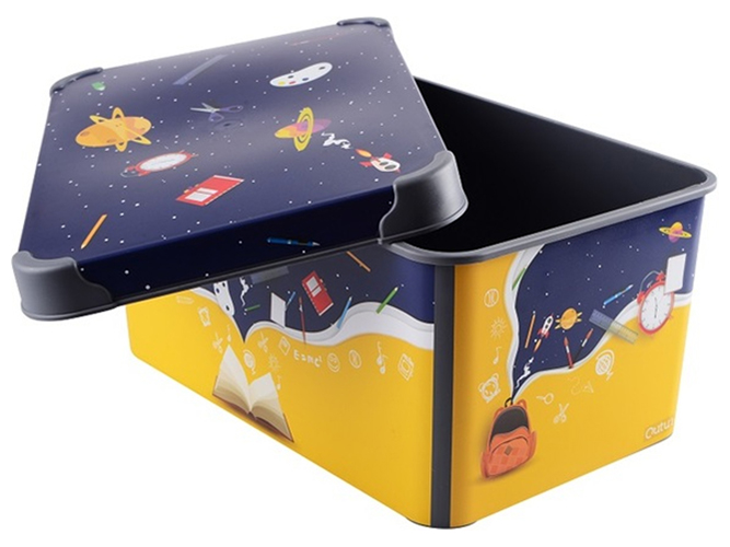 Контейнер для зберігання з кришкою Qutu Style Box Space School, 10л