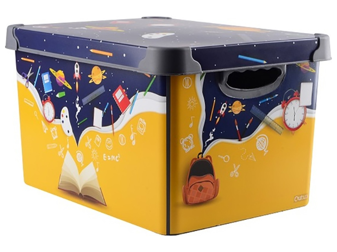 Контейнер для зберігання з кришкою Qutu Style Box Space School, 20л
