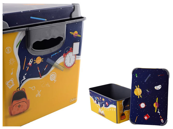 Контейнер для зберігання з кришкою Qutu Style Box Space School, 20л