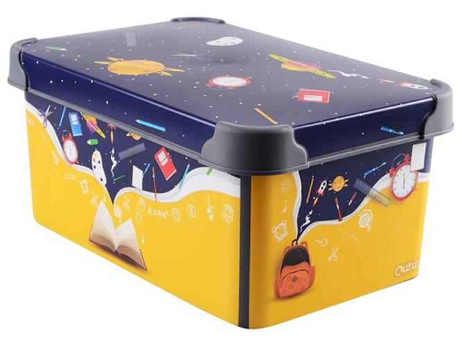 Контейнер для хранения с крышкой Qutu Style Box Space School, 5л