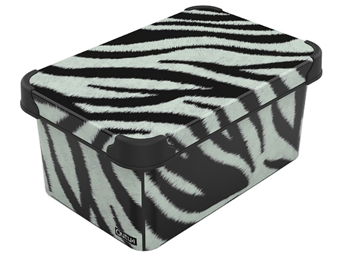 Контейнер Qutu Style Box Zebra, з кришкою, 5л, 8690069070872