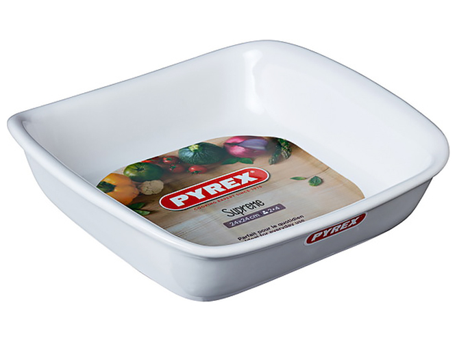 Форма Pyrex Supreme white, 24х24см, керамическая, квадратная, 3426470277389