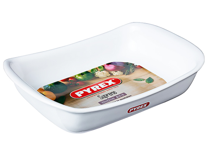 Форма Pyrex Supreme white, 33х23см, керамическая, прямоугольная, 3426470277341