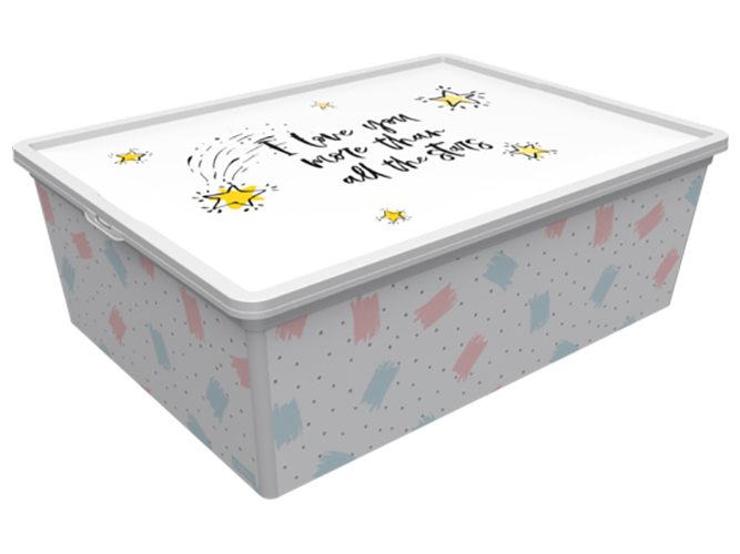 Контейнер з кришкою Qutu Trend Box Cute Sky, 25л, 8695737107300