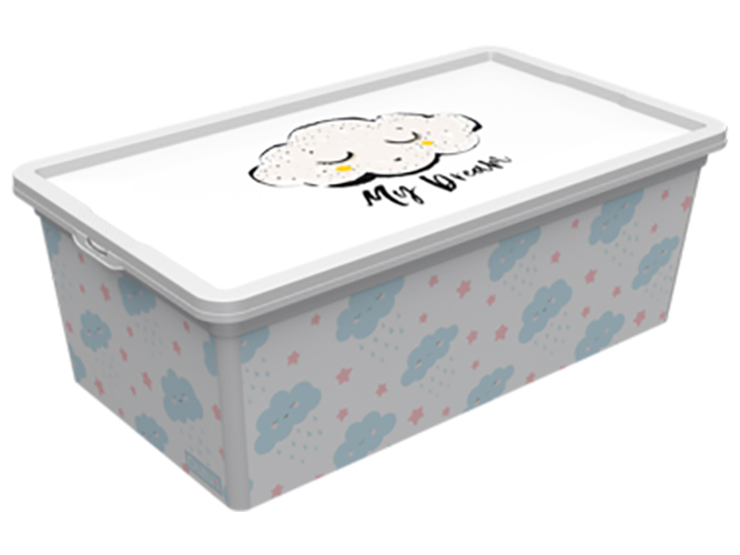 Контейнер с крышкой Qutu Trend Box Cute Sky, 5л, 8695737107287