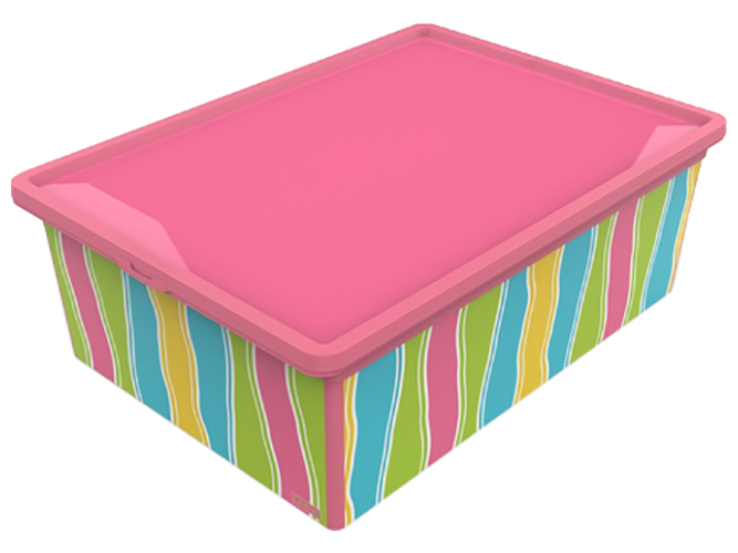Контейнер с крышкой Qutu Trend Box Vibrant, 25л, 8690067766715