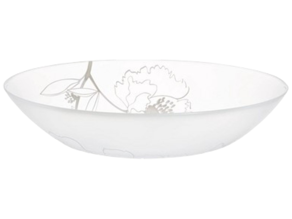 Тарелка суповая Luminarc Leontine, закаленное стекло, 20см, цвет белый с рисунком