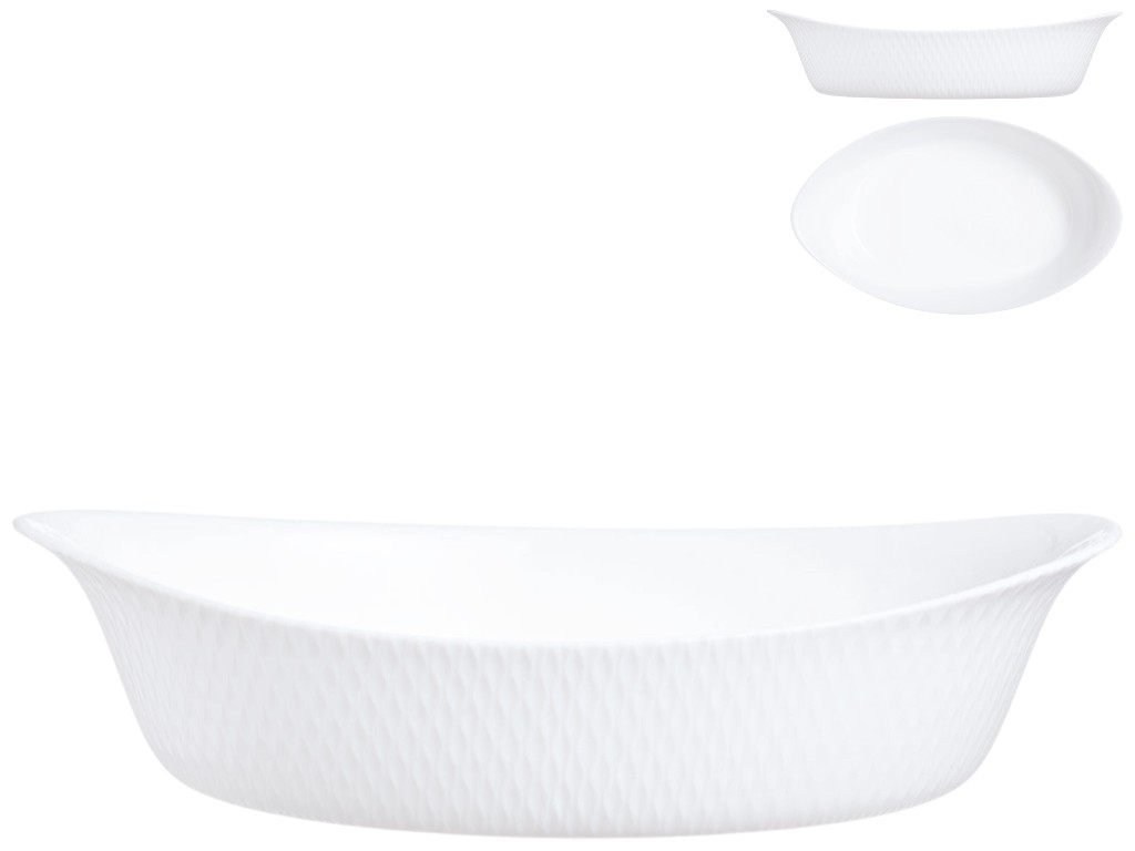 Форма для запекания Luminarc Smart Cuisine Wavy, овальная, жаропрочное стекло, 29×18×6,9см