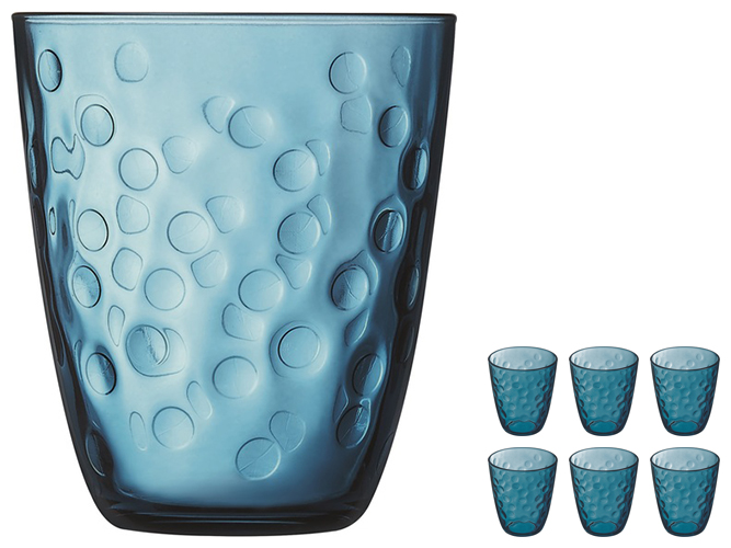 Набор стаканов Luminarc Concepto Bulles Blue, низкие, 310мл (цена за набор 6шт) 0883314664508