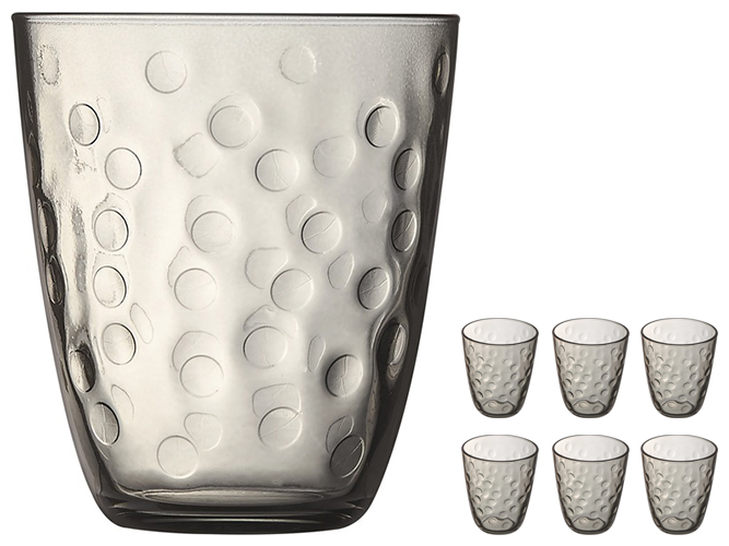 Набор стаканов Luminarc Concepto Bulles Grey, низкие, 310мл (цена за набор 6шт) 0883314664522