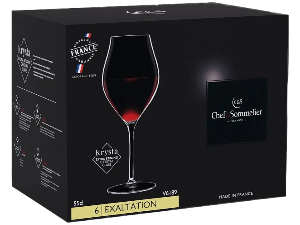 Бокал Chef&Sommelier Exaltation, кристаллическое стекло, 550мл, цвет прозрачный (цена набор 6шт)