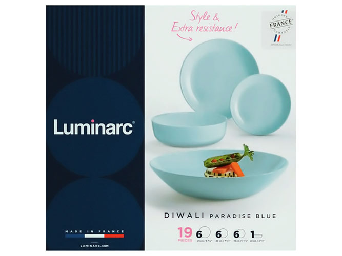 Сервіз Luminarc Diwali Paradise Blue (ціна за набір 19 предметів) 0883314976076