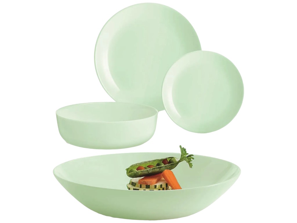 Сервиз столовый Luminarc Diwali Paradise Green, закалённое стекло, цвет зелёный (цена за набор 19пр)