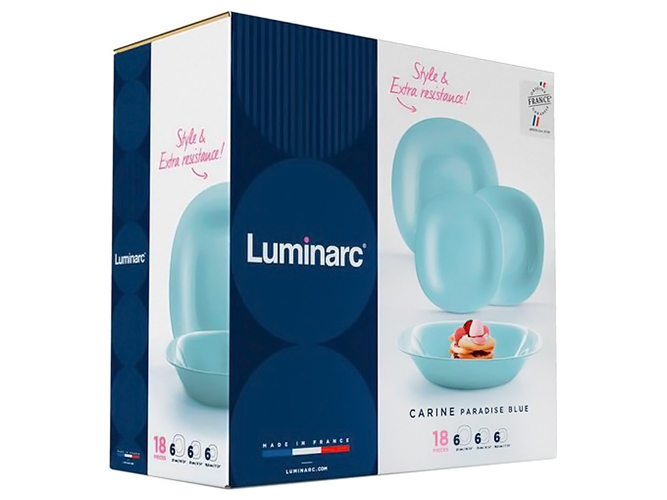 Сервиз Luminarc Carine Light Turquoise (цена за набор 18 предметов) 0883314783216