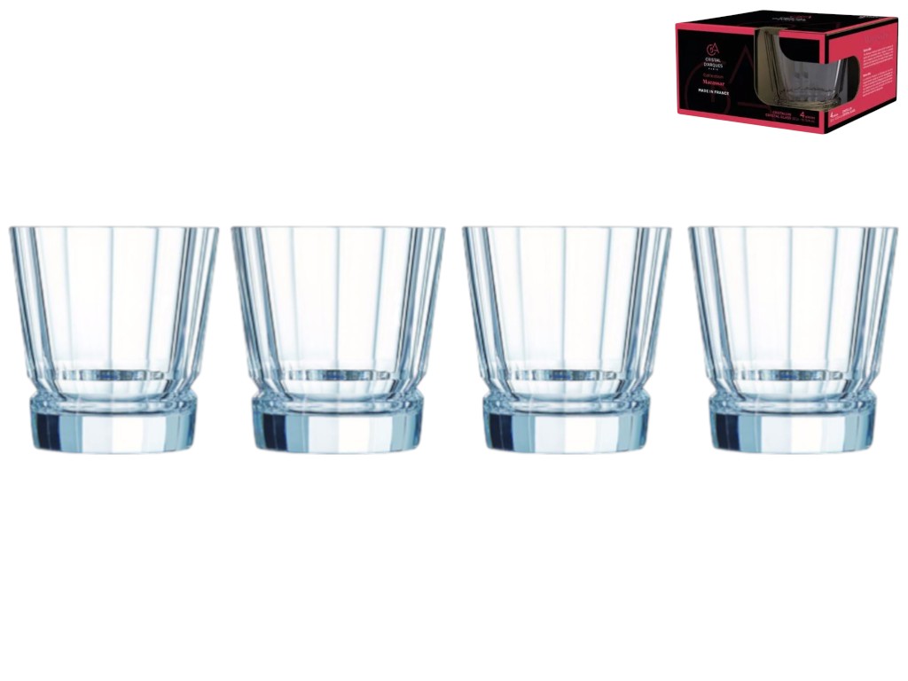 Стакан Cristal d'Arques Macassar, хрустальное стекло, 320мл, цвет прозрачный (цена за набор 4шт)
