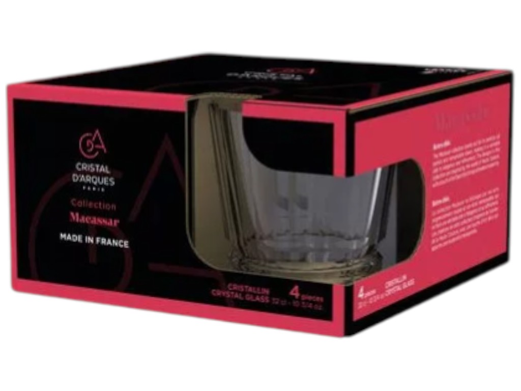 Стакан Cristal d'Arques Macassar, хрустальное стекло, 320мл, цвет прозрачный (цена за набор 4шт)