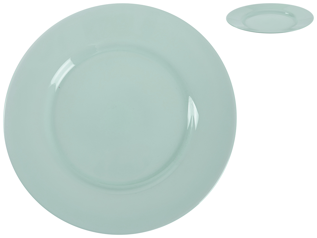 Тарілка обідня Luminarc Plumi Light Turquoise, 24см, 0883314014297