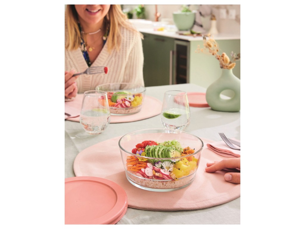 Контейнер Luminarc, Eat & Joy, закаленное стекло, диаметр 16,5 см, объем 1,1 л