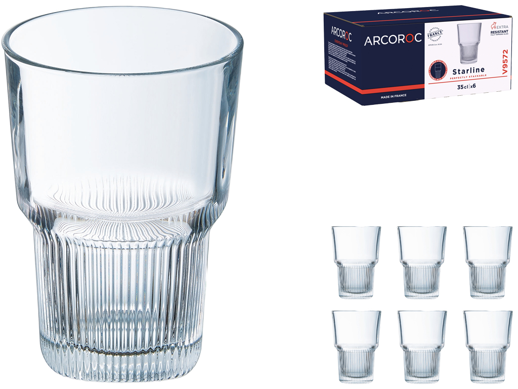 Набор стаканов Arcoroc Starline, 350мл (цена за набор 6шт) 207098535001