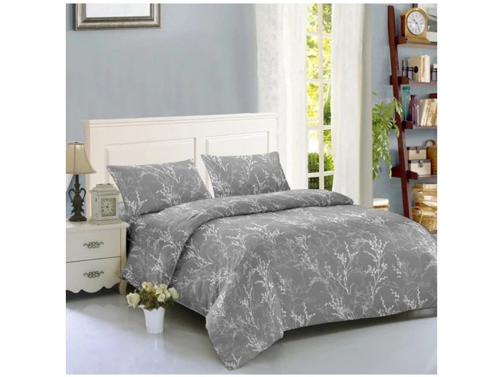 Комплект постельного белья Soho, семейный, 150×200см, 200×220см, 50×70см, полиэстер, цвет серый