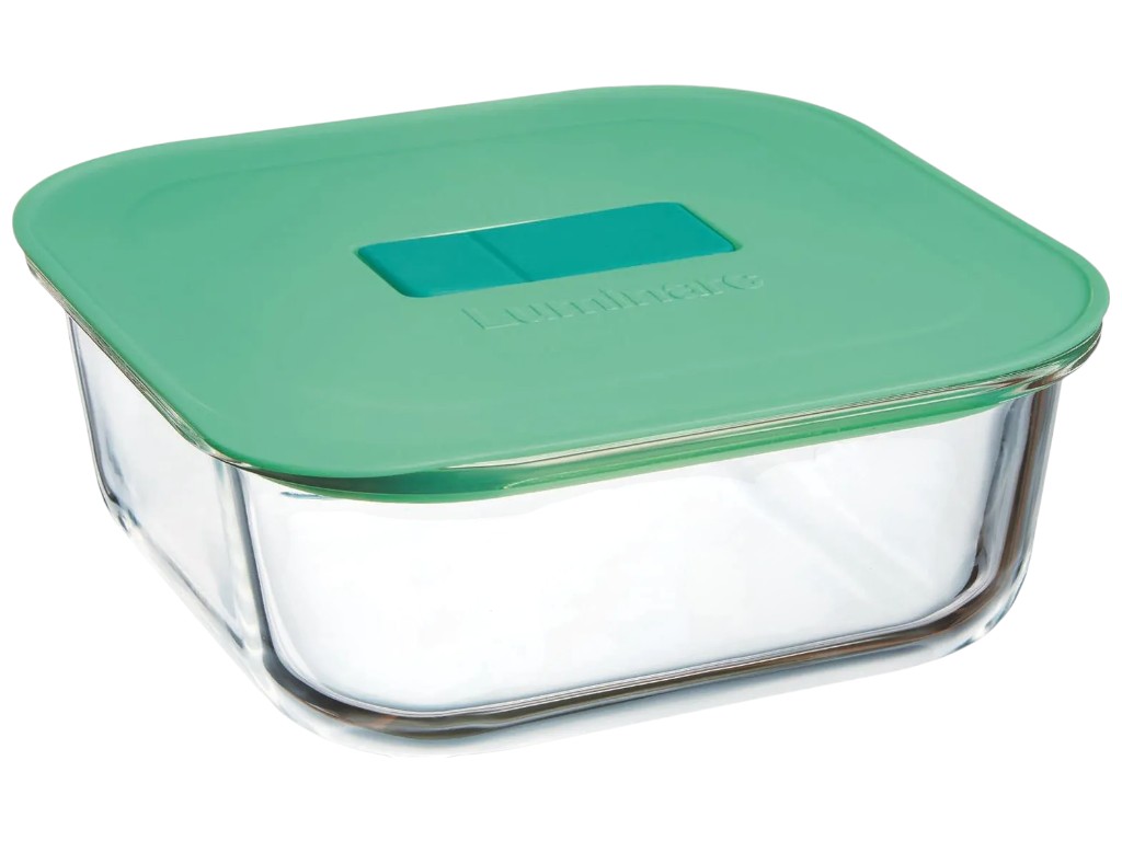 Контейнер Luminarc Pure Box Unique, квадратный, боросиликатное стекло, пластик, 1,1л, 7×18×18см