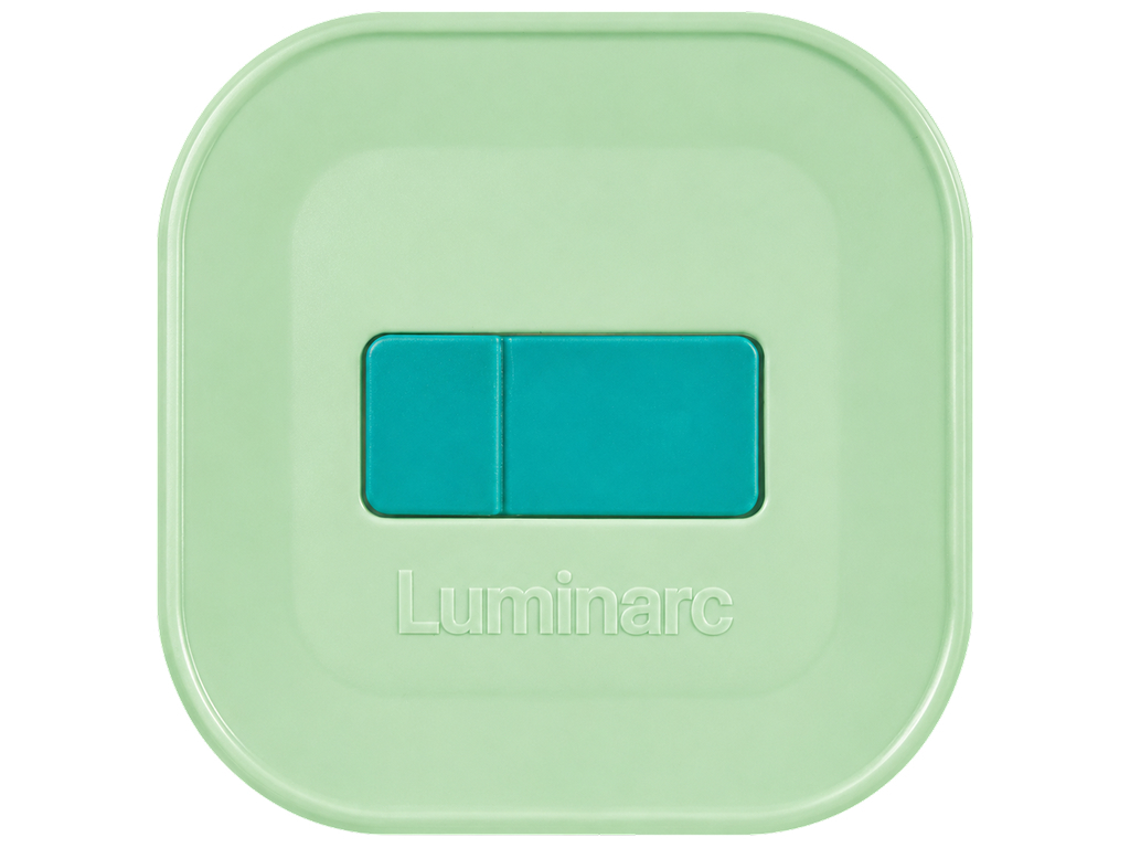 Контейнер Luminarc Pure Box Unique, боросиликатное стекло, пластик, 530мл, цвет прозрачный/зеленый
