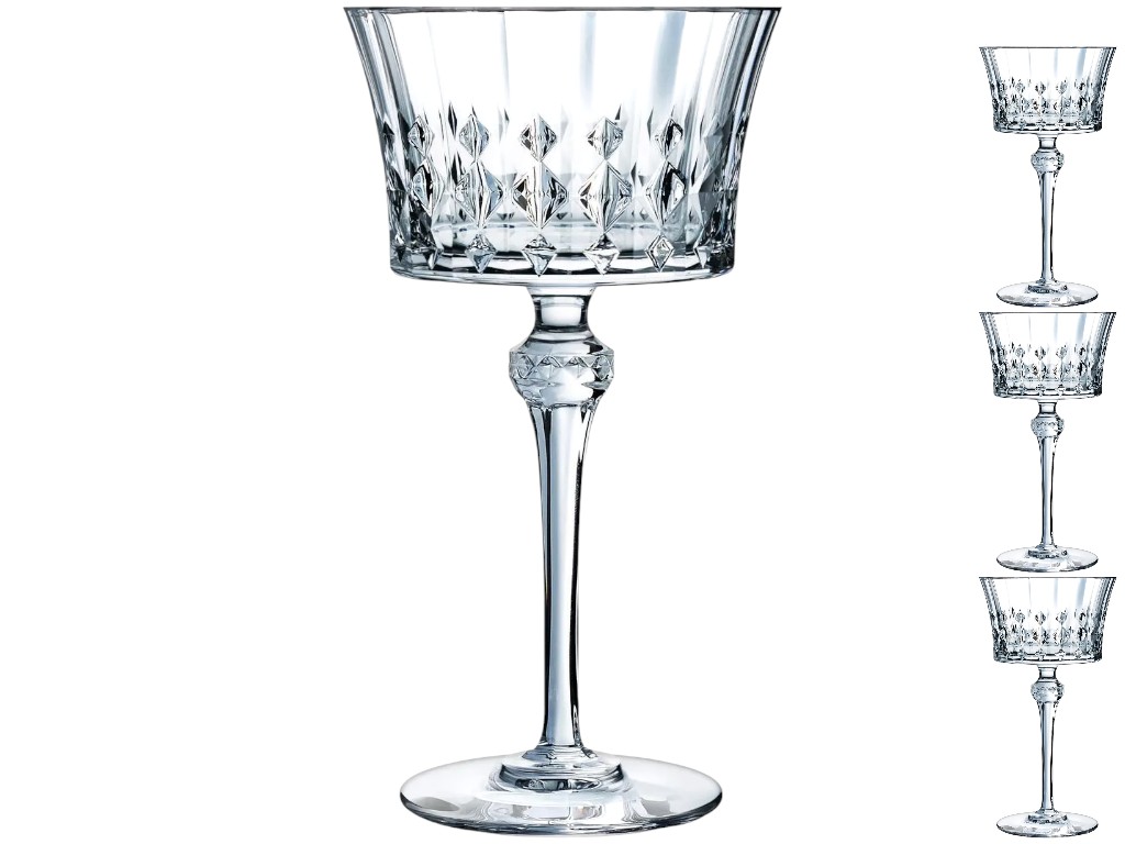 Келих Cristal d'Arques Lady Diamond, кристалічне скло, 230мл, колір прозорий (ціна набір 4шт)