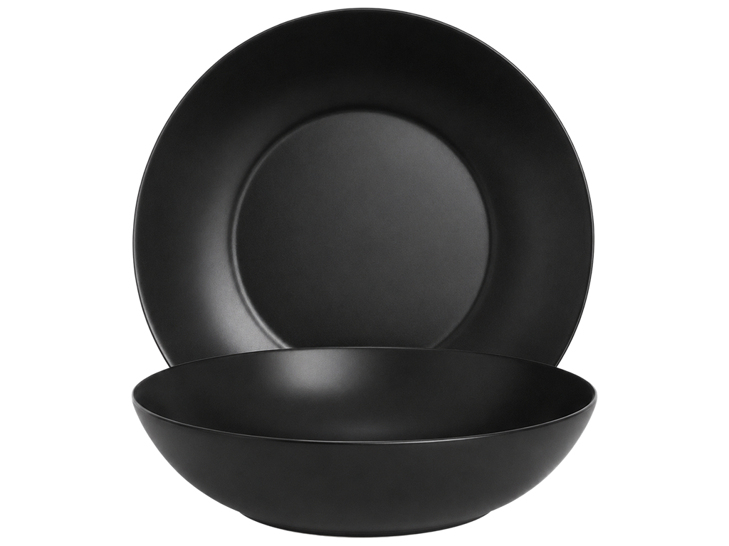 Тарелка суповая Luminarc Apy Black, закаленное стекло, 760мл, 20см, цвет черный