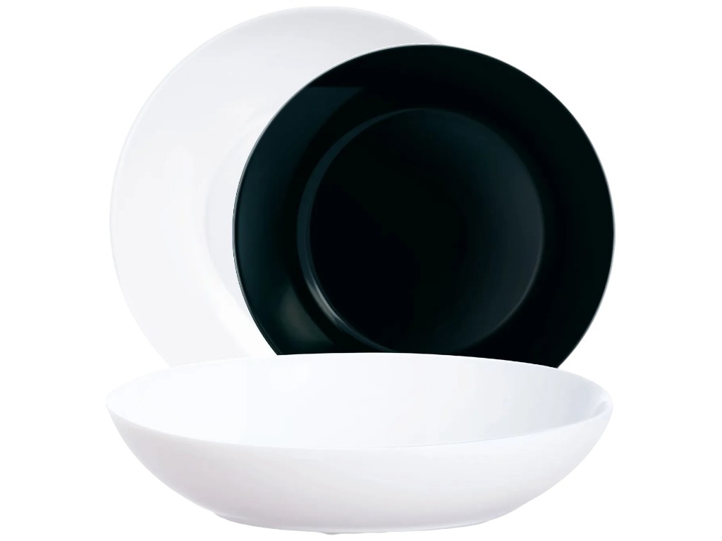Сервиз столовый Luminarc Apy Black&White, опаловое стекло, цвет черно-белый (цена за набор 18пр)