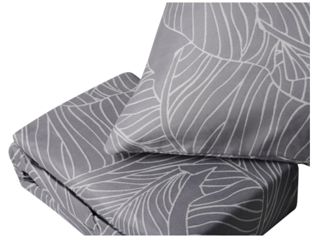 Комплект постельного белья Soho, семейный, 150×200см, 200×220см, 50×70см, полиэстер, цвет серый